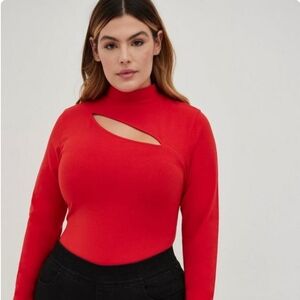 Torrid Red Mock Neck